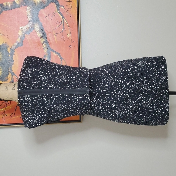 Kate Spade Saturday Black and White Paint Splatter Polka Dot Dress Size 6 - Picture 3 of 8